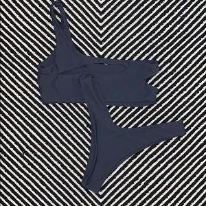 Zaful grey high waisted bikini.